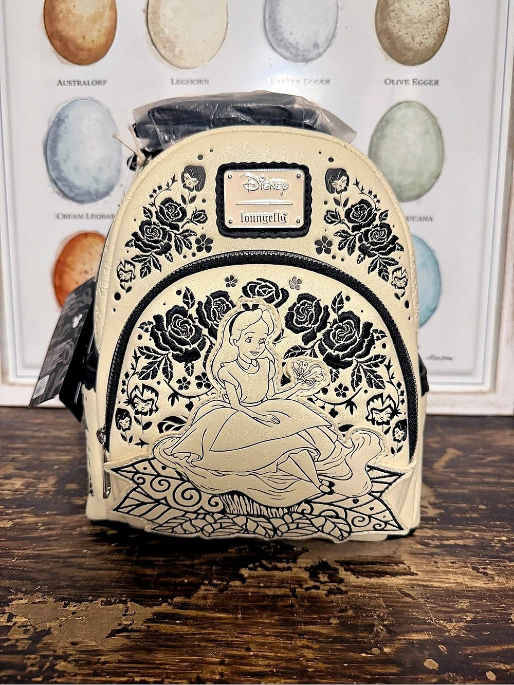 Loungefly Disney Alice in Wonderland Live Action Sketch Floral Mini Backpack